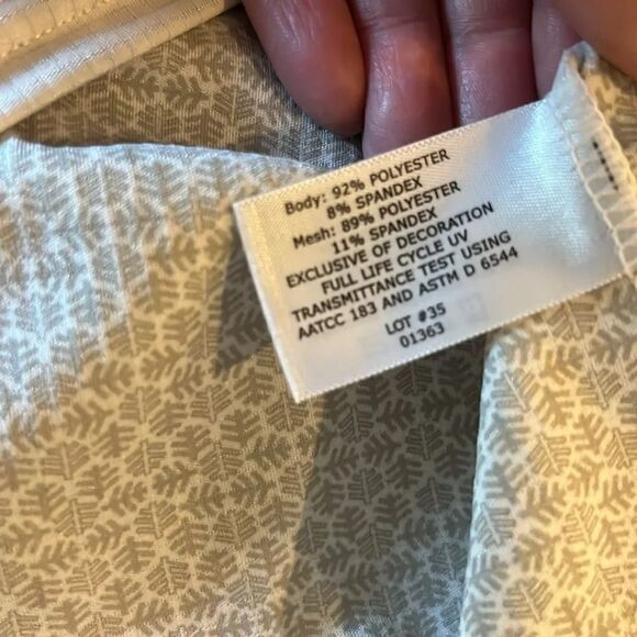 Coolibar White 1/4 Zip UPF 50+ Sun Protection Long Sleeved Top, size M - Picture 10 of 12